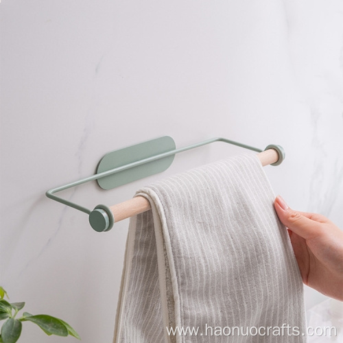 Perforation-free hanger towel rack roll paper rack